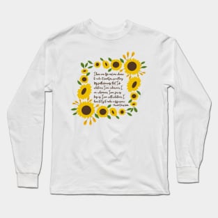 Jimmy Carter “One Life, One Chance” Sunflower Quote Long Sleeve T-Shirt